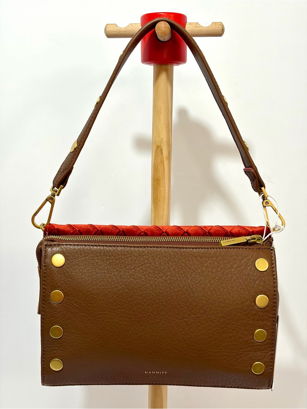 Hammitt Montana Small Clutch In Monarch Velvet With Antique Gold Hardware NWT - Picture 4 of 16